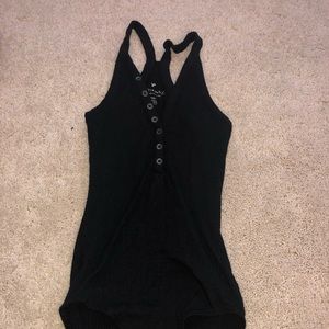 Black button up bodysuit